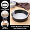 Set of 3, 8-Inch Round Cake Pan Nonstick Baking Cake Pans with 90 Pieces Parchment Paper, Dishwasher Safe